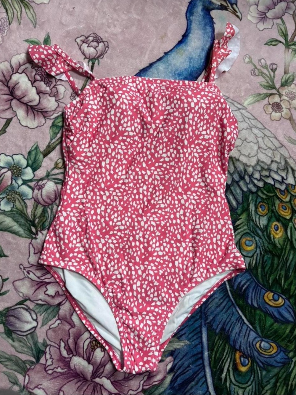 BRAND NEW Kona Sol Pink & White Printed One-Piece Swimsuit